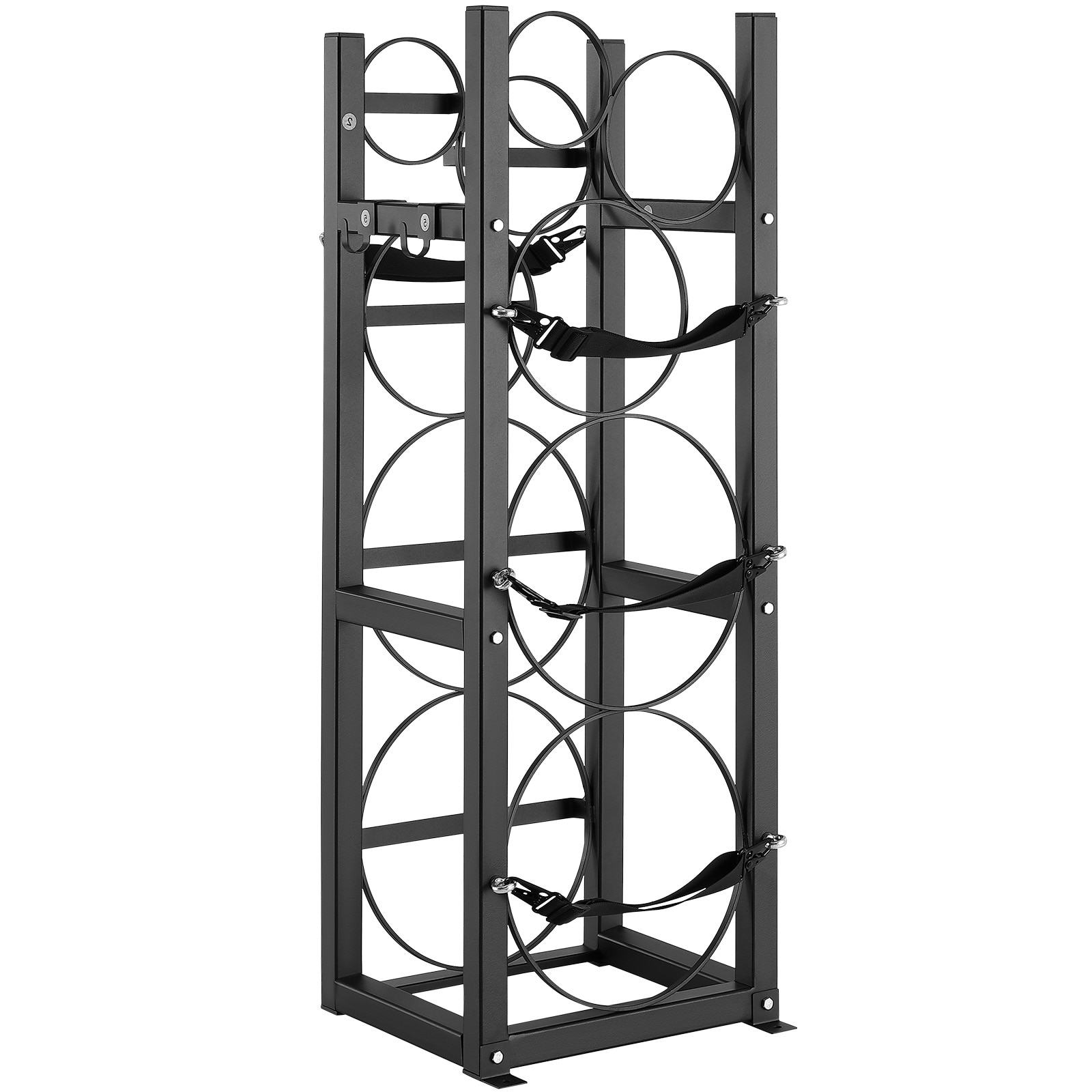 Refrigerant Tank Rack, With 2 X 30lbs And Other 3 Small Bottle Tanks, Cylinder Tank Rack 12.79x12.99x47.12 In, Refrigerant Cylinder Rack And Holders For Freon, Gases, Oxygen, Nitrogen_maomaolike.com